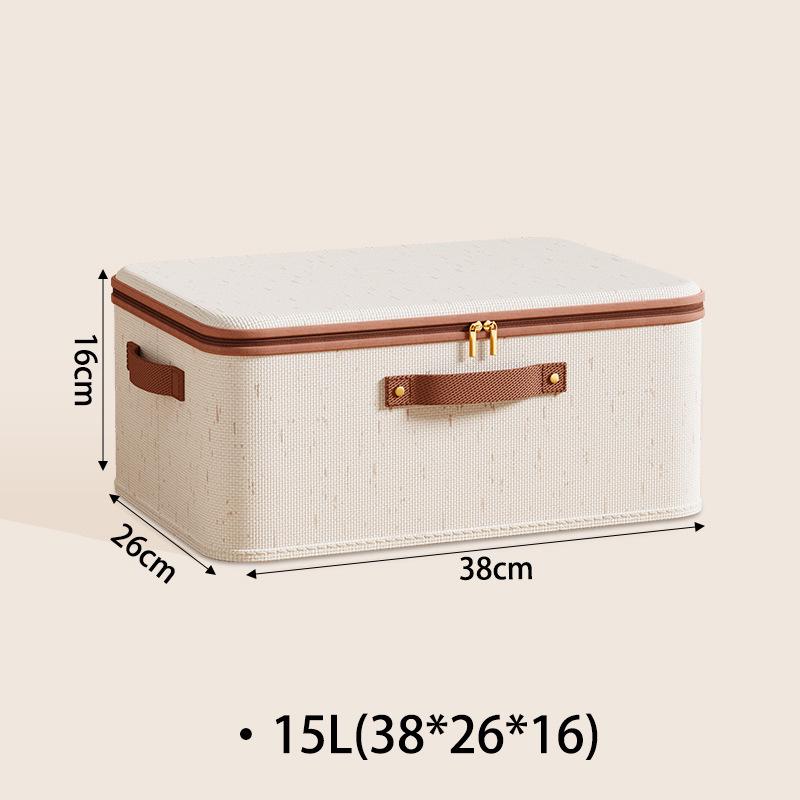 Home Cotton Bedroom Tianshan Linen Storage Box With Lid Toy And Wardrobe Organizer