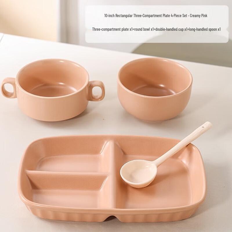 

LISM Ceramic Kids Dinner Set, 4-Piece
