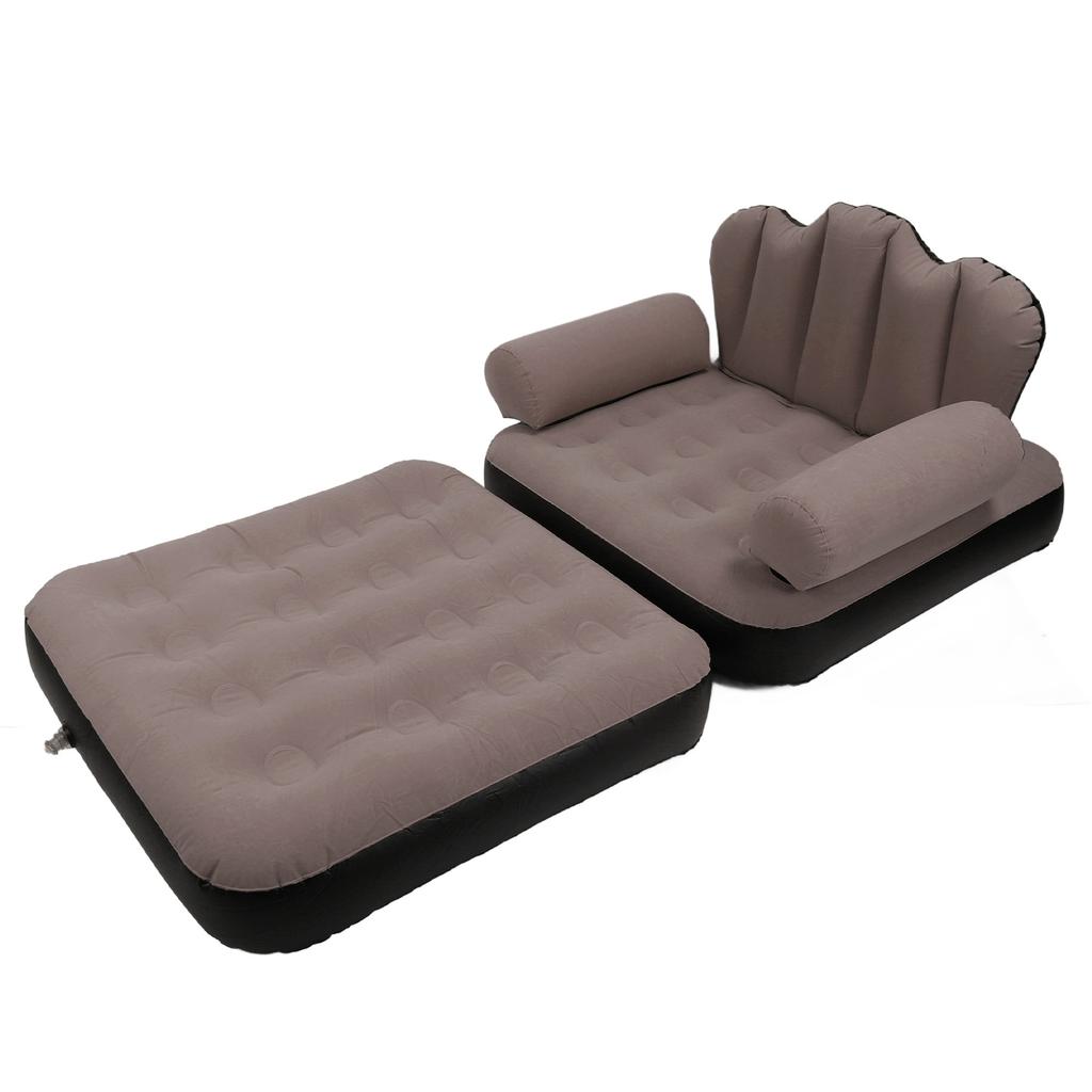 Dual Purpose Inflatable Sofa Chair Multifunction Folding Inflatable Sofa Bed and Inflatable Chair for Indoor Outdoor