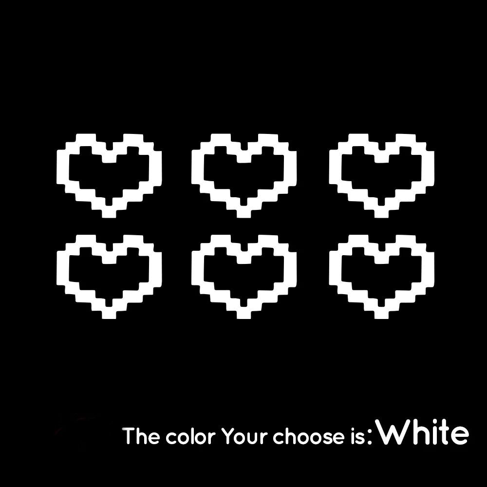 

Scratch blocking Mosaic Love Car Sticker Cool Car Body Decoration For Car/Laptop/Window/Motorcycle білий