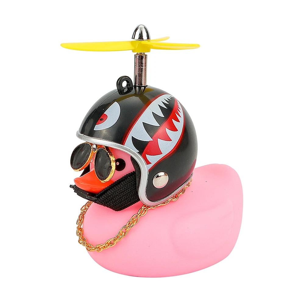 Motorcycle Accessories Helmet Broken Wind Small Black Duck Dashboard Rearview Mirror Standing Camouflage Helmet Mini Black Duck