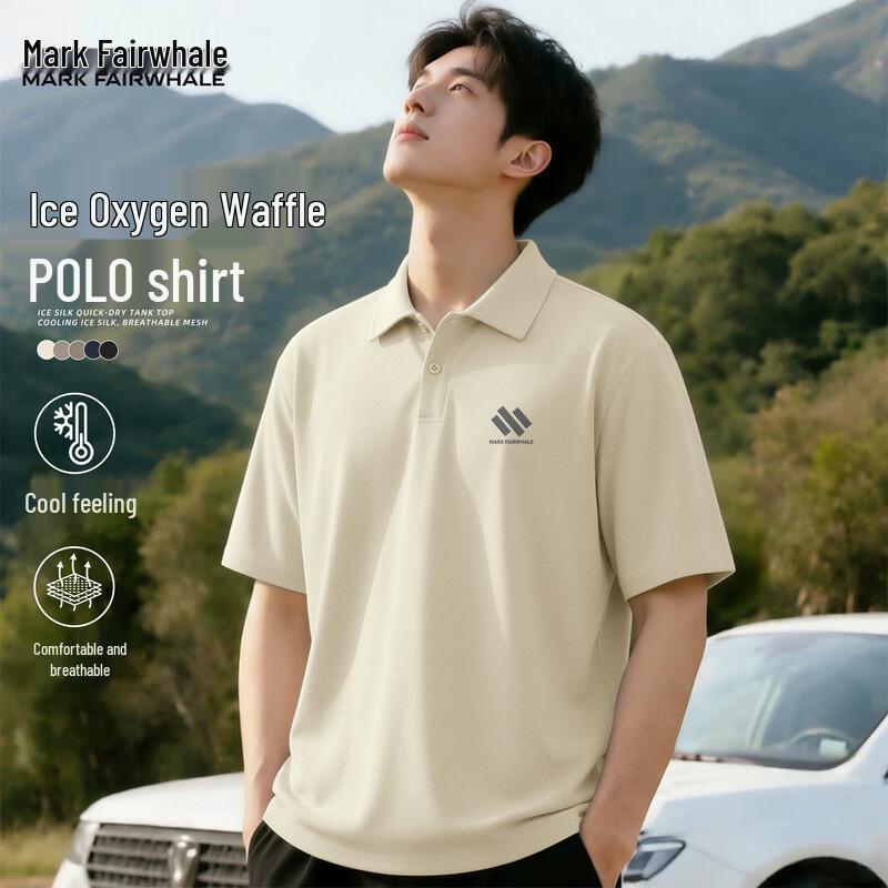 Mark Fairwhale Men s 2026 Summer Waffle Knit Polo Shirt 2XL