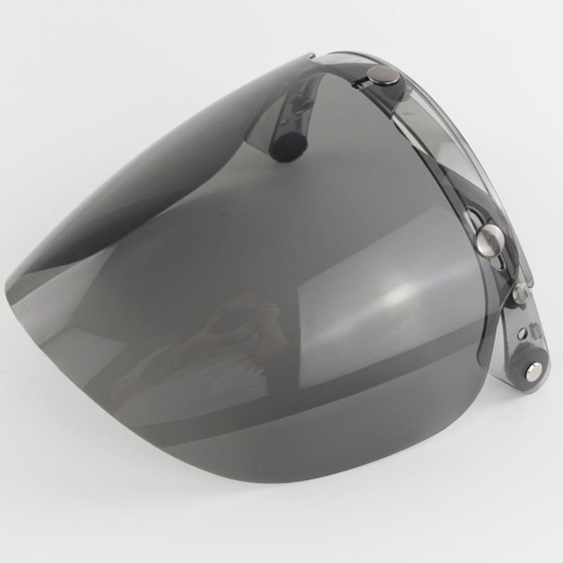 Universal Open Face Retro Helmet Visor Odorless Lens 3-snap Shield Visor Design