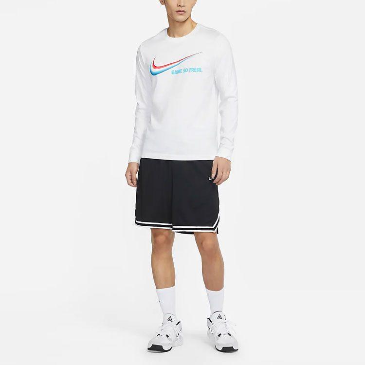 Nike T Shirts Men's White Crew Neck Moderate Straight Fit DN2998-100