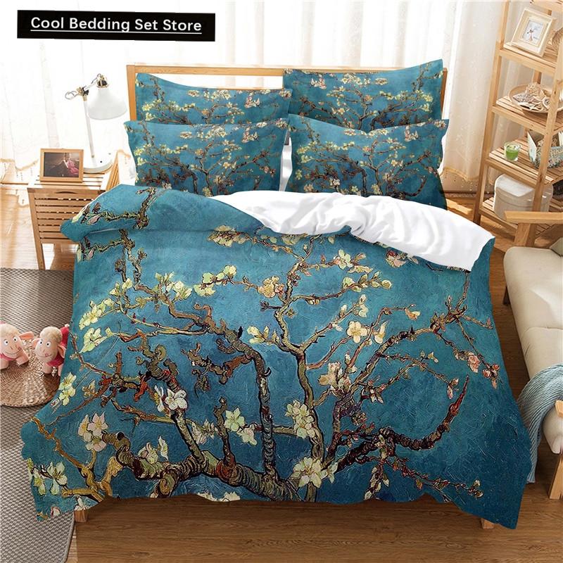 Elegant Flowers Bedding Set Duvet Cover Set 3d Bedding Digital Printing Queen Size Polyester Bedding Set Fashion Design Colorful
