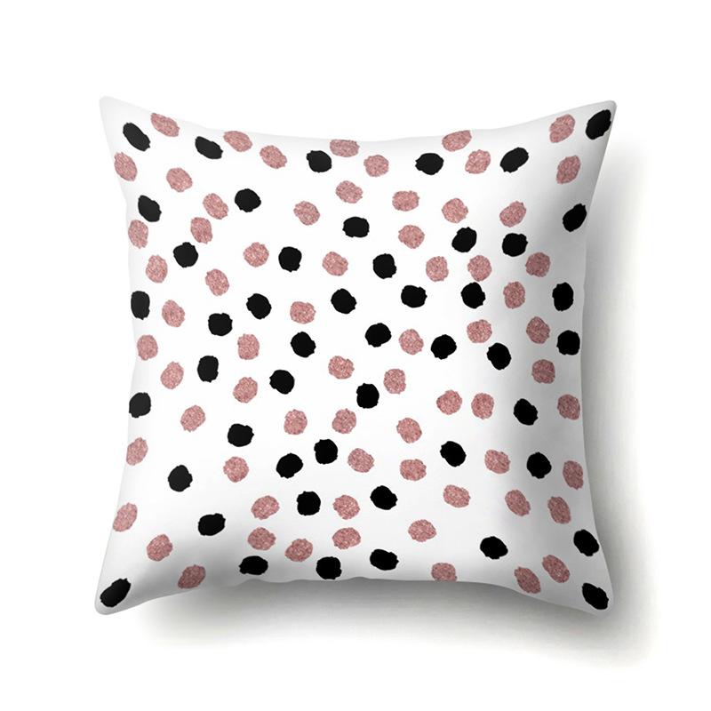 Polyester Pillow Case Automobile Decoration Home Printed Pillow Case Waist Cushion Cover Car Cushion Head Cushion Cover
