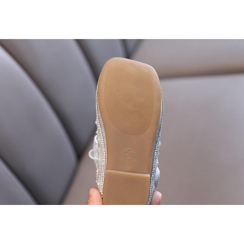 Nuove scarpe in pelle per bambine stile principessa coreana per primavera/autunno, piccole/medie/grandi, scarpe singole, scarpe da ballo, scarpe da spettacolo, tulle