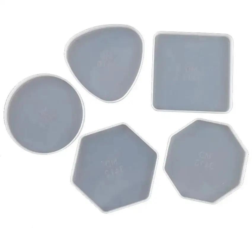 Ručně vyráběná silikonová forma pro pryskyřici DIY geometrická podložka pryskyřičná forma severský styl podložka křišťálová epoxidová forma podnos čajová souprava