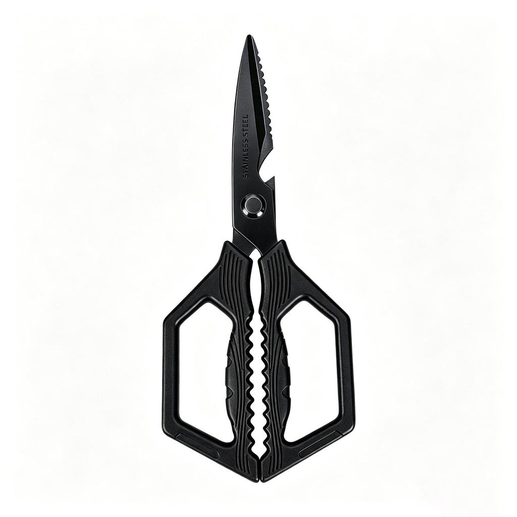 Strong Stainless Steel Kitchen Shears for Cutting Chicken Bones - Sharp SK8 Household & Barbecue Scissors