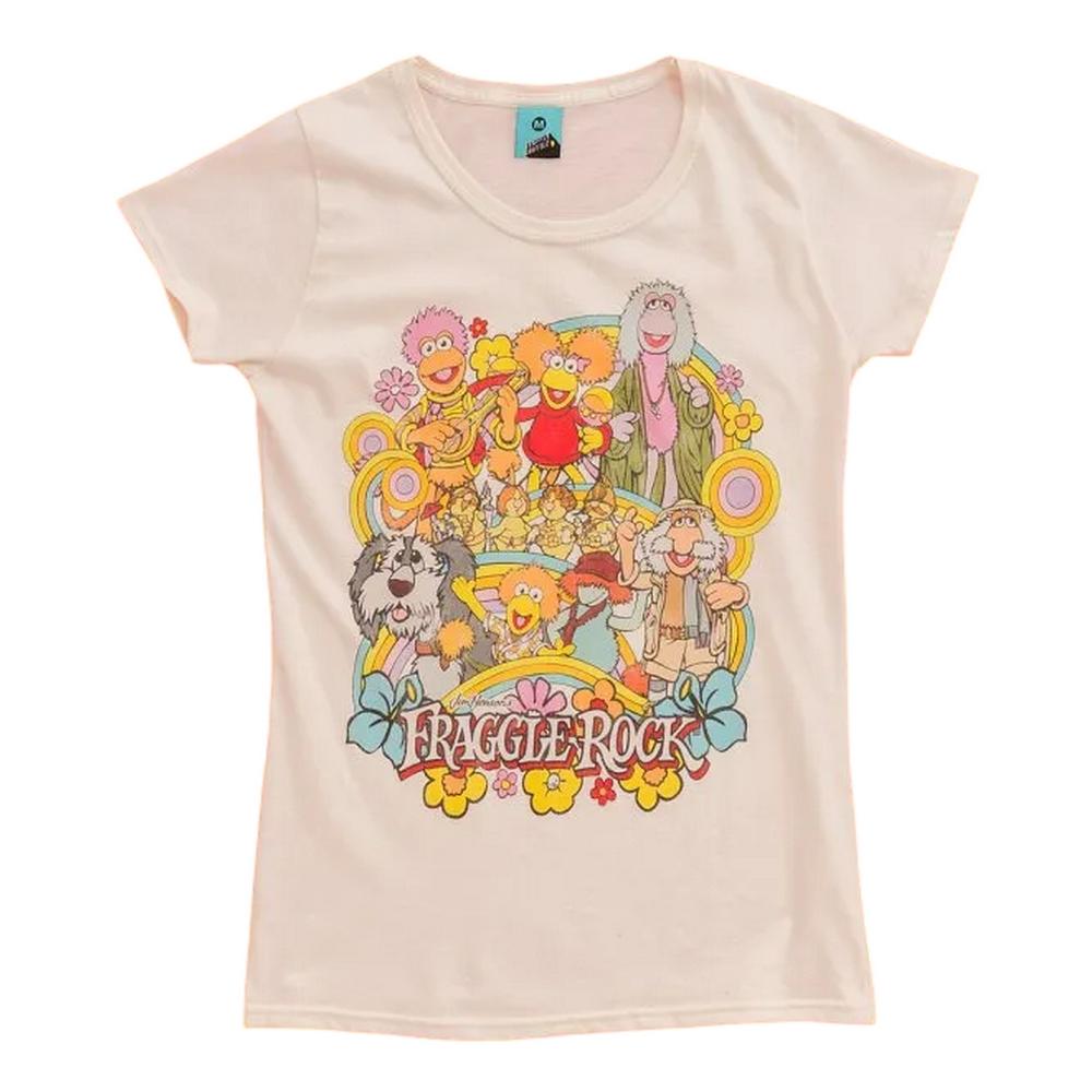 Fraggle Rock Womens/Ladies Rainbow Parade Fitted T-Shirt