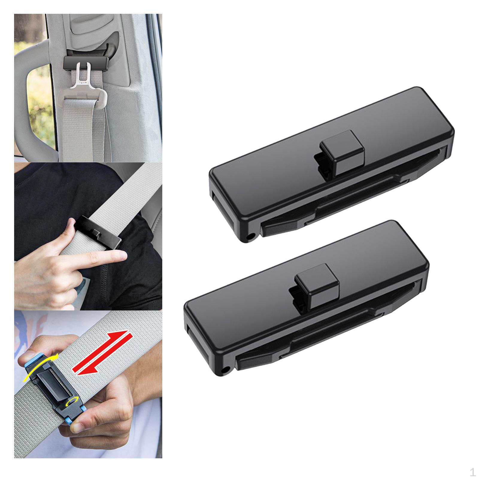

2 шт. Регулятор ремня безопасности для улучшения комфорта вождения Универсальные зажимы для ремня безопасности черный чёрный