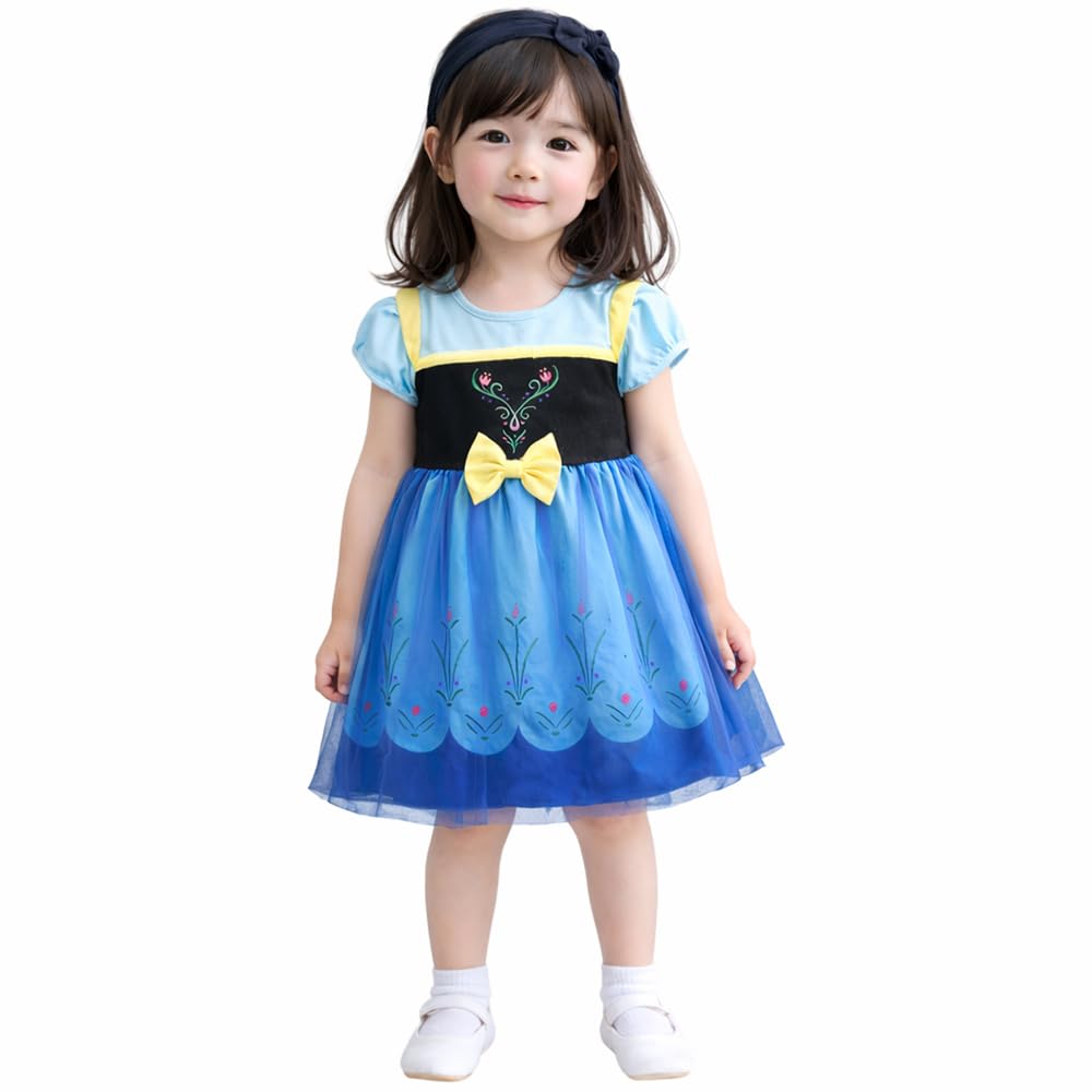 [monoii] Princess Dress with Headband - Kids  Dress for Girls - Halloween Costume