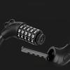 Bicycle Lock Five Digit Combo Steel Wire Lock With Keyless Security For Mountain Bike And City Cruiser