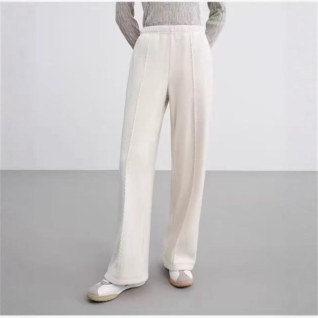 

Available: Winter 2025 Thickened Chenille Stretch Corduroy Straight-Leg Plus Velvet Casual Pants Medium коричневый