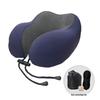 U-Shaped Memory Foam Travel Neck Pillow for Airplane and Car Support