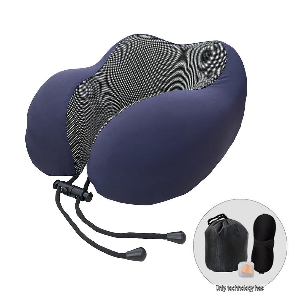 U-Shaped Memory Foam Travel Neck Pillow for Airplane and Car Support