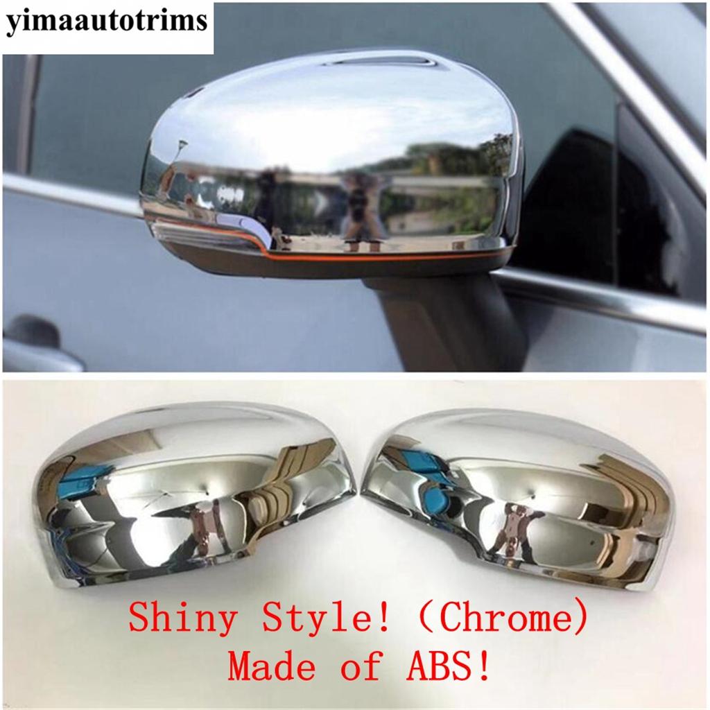 Rearview Mirror Shell Cap Decoration Cover Trim For VOLVO XC60 2018 - 2024 ABS Chrome / Carbon Fiber Accessories Exterior Kit