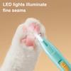 Dog Paw Trimmer with LED Light Low Noise USB/Battery Powered Pet Hair Trimmer Waterproof Pet Hair Shaver for Dogs Cats