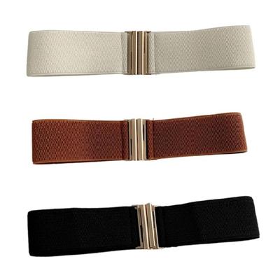 Contemporary Elastic Waist Belt Alloy Buckles Slimming Comfortable Design Elastic Waistband For Women's Outfits