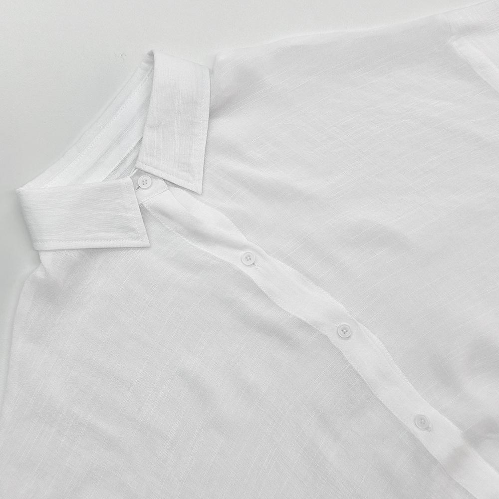Minimalist Transparent Long-Sleeve Shirt: Casual Summer Drape for Sun Protection