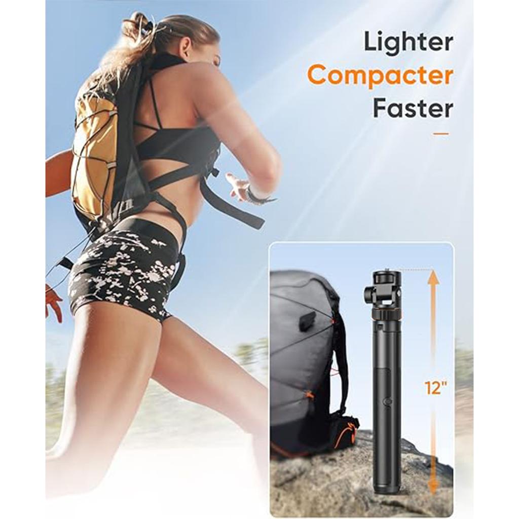 Kingjoy M080P Foldable Aluminum Alloy Telescopic Selfie Live Broadcast Table Mobile Phone Tripod Face Tracking Remote Control