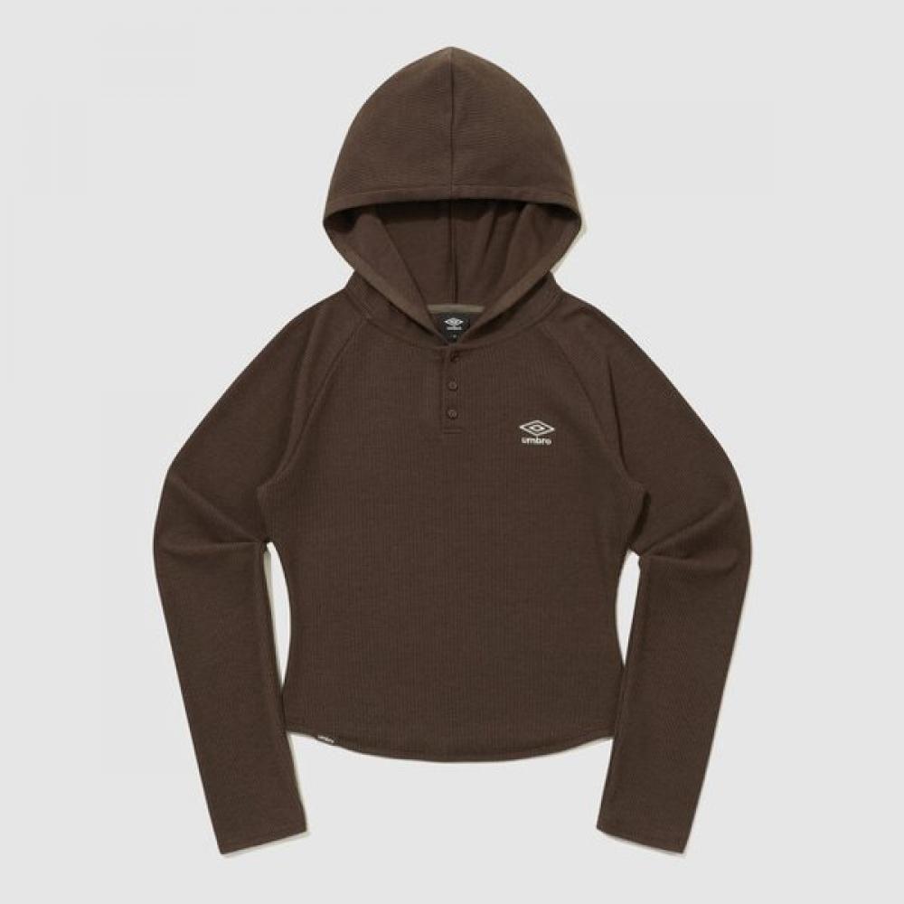 Umbro Ribbed Hoodie Half Zip Long Sleeve T shirT Ur322crl99