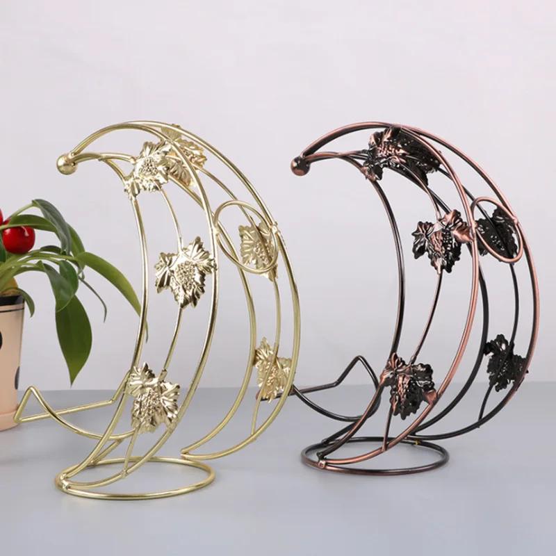 JJTHNCR Креативная полка для вина в форме луны, практичный держатель для вина, полка для демонстрации, держатель для бокалов, украшения, кронштейн, принадлежности для бара