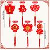 Waline 36-Piece Chinese New Year Decorations: Red Hanging Ornaments, Lucky Fu Pendants for Home, Office, Car, Trees & Spring Festival (6 Designs)
