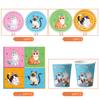 Cat-Themed Birthday Party Tableware Set: Disposable Tablecloth, Plates & Cups