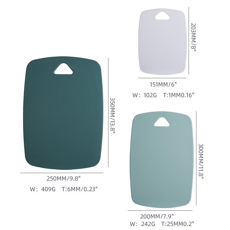 Nordic Double-Sided Cutting Board Set - 3-Piece for Fruits, Baby Food, Light Meals, and Baking