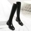 Fashion Knee High Shaft Shoes Woman Black Quality Long Boots for Women New In On Offer Fashion 2024 Demi-season Work Goth Gyaru Rock Y2k
