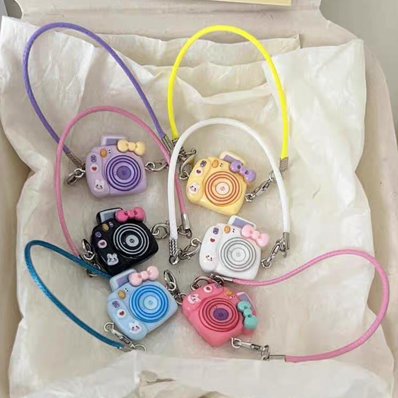 1/6pcs Mini DIY Camera Dress Up Plush Toy for Labubu 17cm Doll Accessories Dollhouse Hanging Neck Accessories Dollhouse Pendant