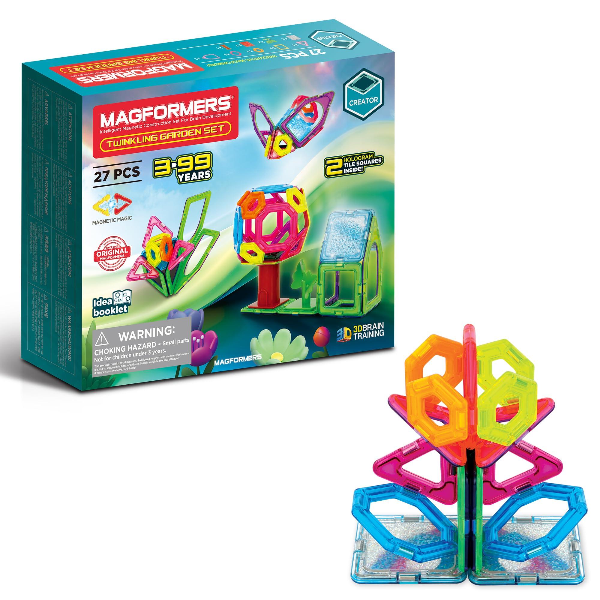 

BorneLund MAGFORMERS Candy Garden Set [27 предметов] Развивающая игрушка для детей от 3 лет, магнит, магнитный блок, MF703021