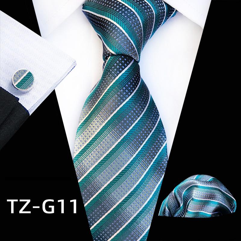 Plaid Men's Tie, Pocket Square & Cufflinks Set (3-Piece) 2025