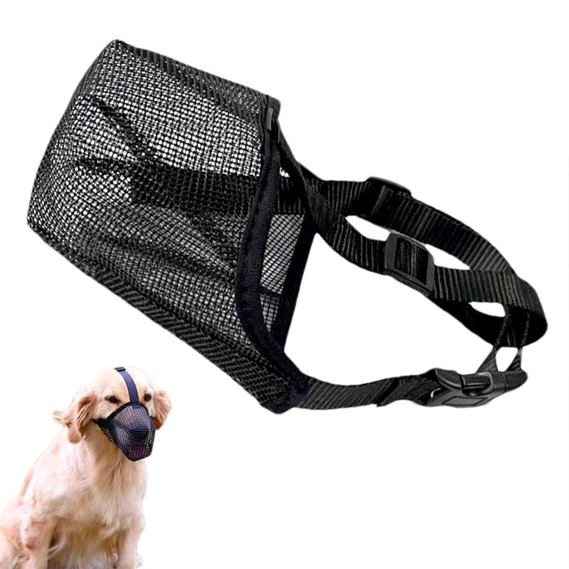 1Pc Pet Accessories Breathable Nylon Solid Color Dog Safety Adjustable Mouth Cover Anti Bite Muzzle