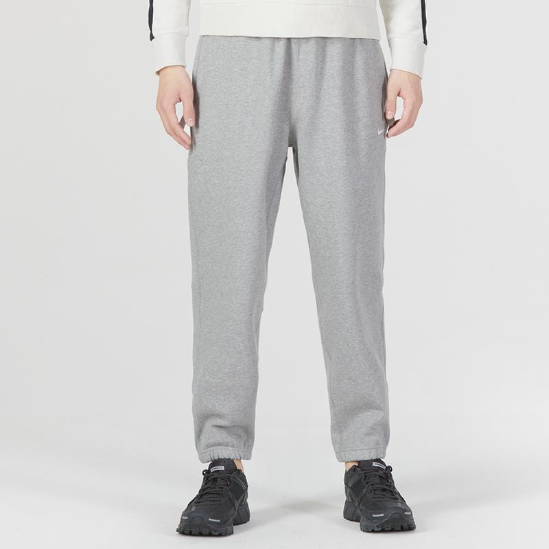 Nike Solid Color Logo Jogger Knit Pants Men Bottoms Grey DX1365-063