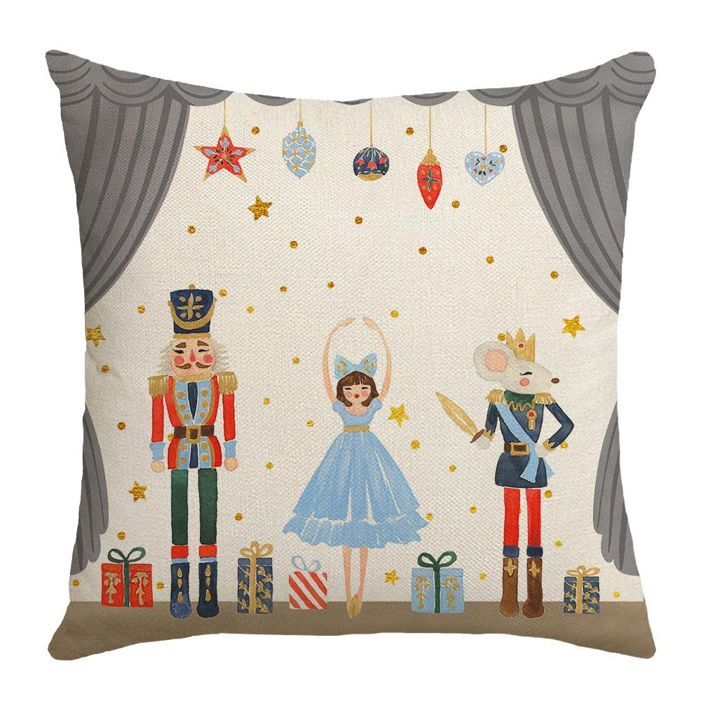 

Christmas Nutcracker Warm and Festive Atmosphere Childlike Home Decoration Sofa Cushion Cover 45 * 45cm (without core)