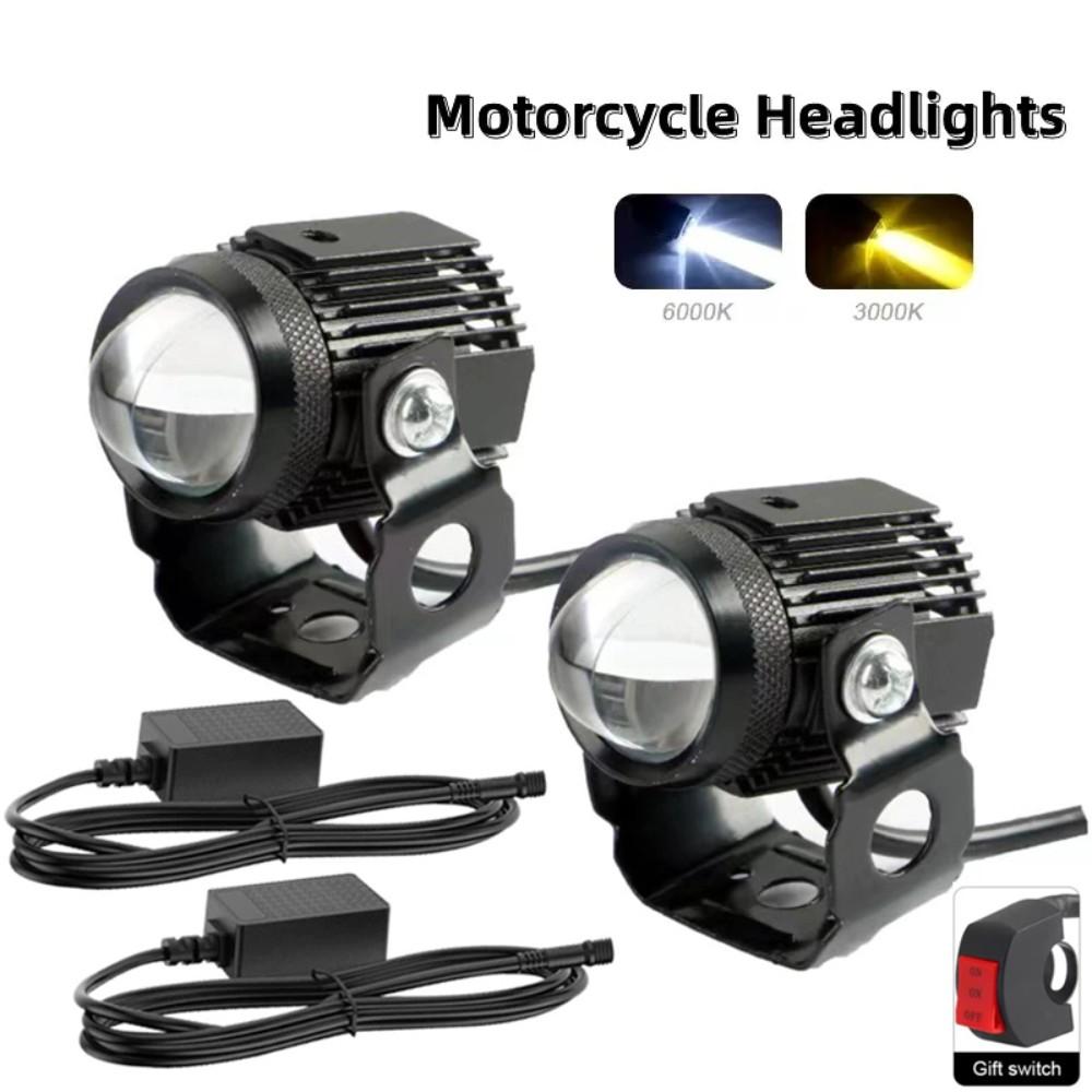 2PCS Relay Set Mini Driving Light Waterproof Motorcycle Light