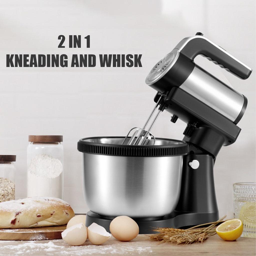 1000W 5 Speed Stand Mixer Stainless Steel Bowl Mixing Baking Kitchen Cooking Hand Blender 4L