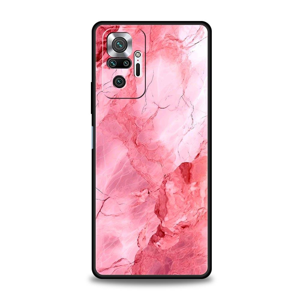 Marble Phone Case For Xiaomi Redmi Note 14 13 5G 10 11 12 Pro Plus 4G 14C 13C 12C 10C Black Cover