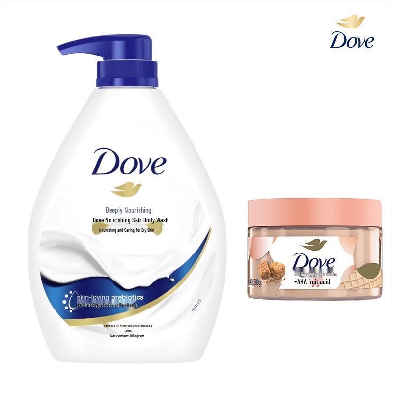 Dove Deep Nourishment Body Wash & Coconut Sugar Scrub Set