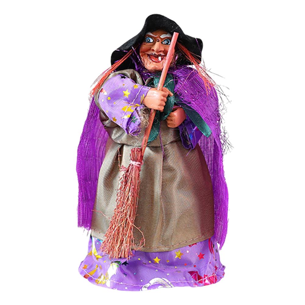 1/2PCS Halloween Witch Hanging Props Witch Broom Props Spooky Witch Ornament Retro Witch Decor for Haunted House Porch Party 4XL