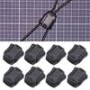 2pcs Black Cord Lock Bean Sportswear Accessories Toggle Clip Plastic Stopper  Outdoor Tool