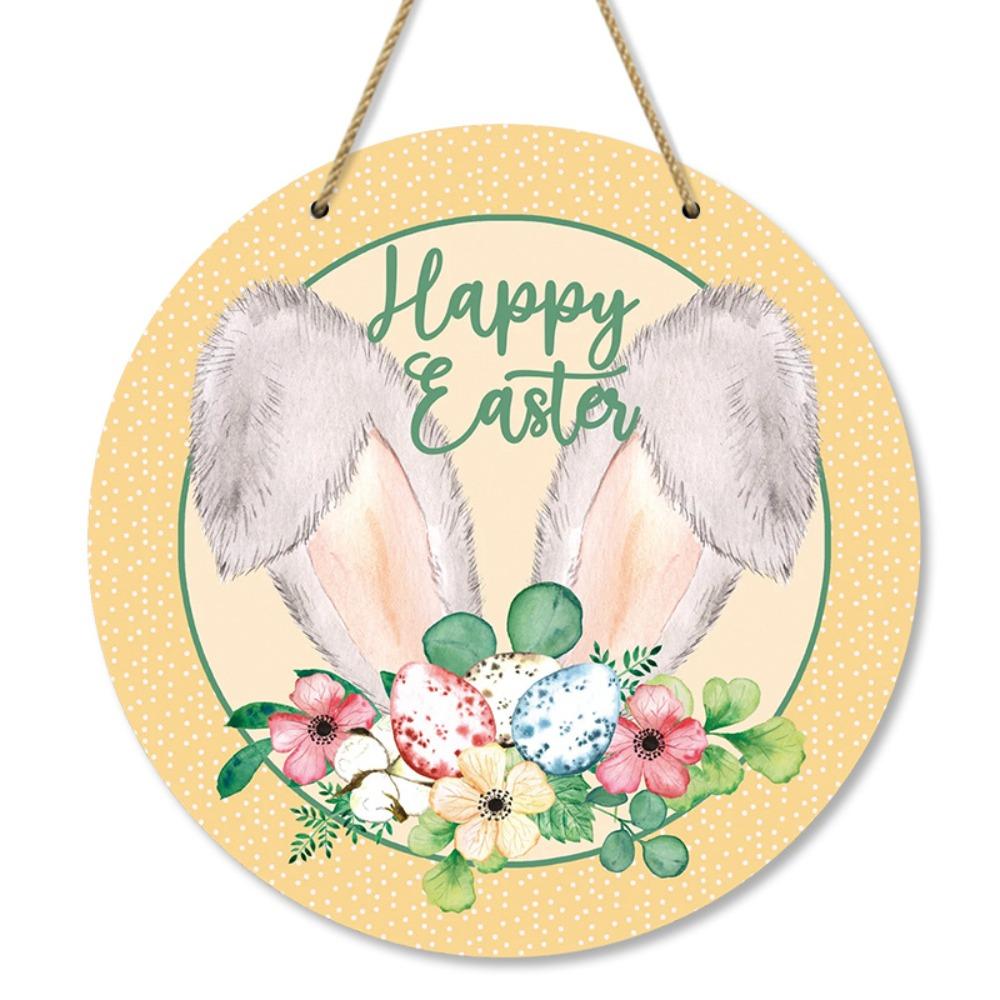

Деревянная приветственная подвеска на дверь в деревенском стиле «Счастливой Пасхи» Настенный декор Сувениры для вечеринки жёлтый