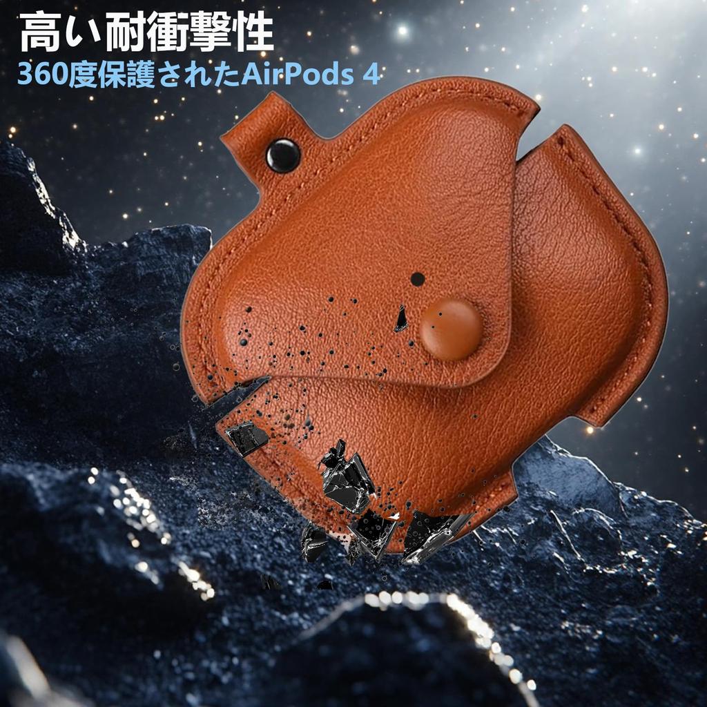 CIOODDW airpods 4 case compatible airpods 4 high quality genuine leather PU leather airpods 4 case leather full protection charging visible LED light
