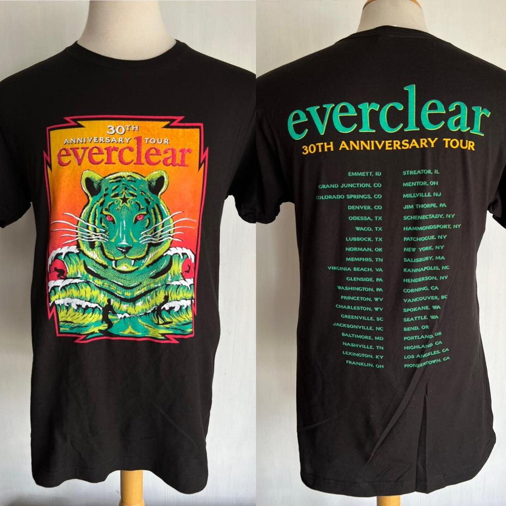 EVERCLEAR (2023) Offizielles 30-jähriges Jubiläum Tourdaten 90er Jahre Band T-Shirt Gr. Klein
