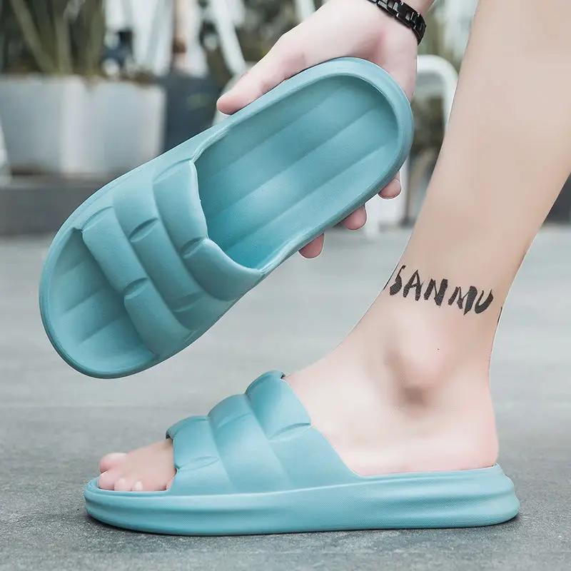 Fashion Couple Male Slipper House Indoor Platform Walk Around Home Slides Eva Low Price Elegant 2025 Fashion Original Fun Pvc Men's Shoe