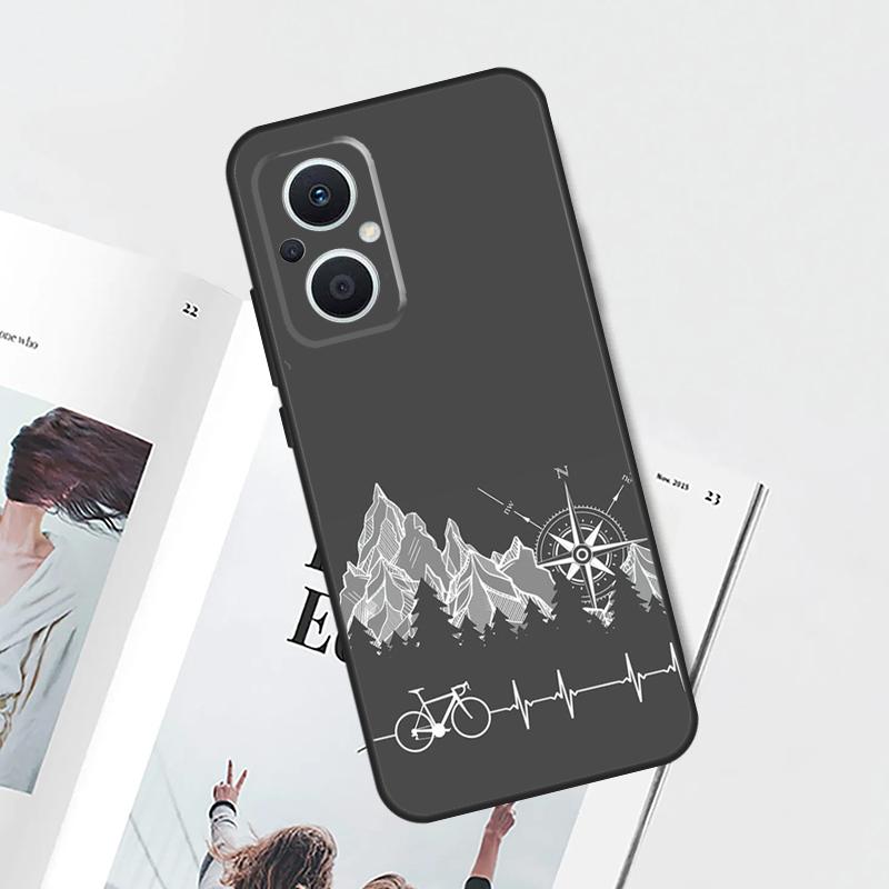 MTB Mountain Bike Cycling Bicycle Case For OPPO Reno 8T 4Z 5Z 4 5 6 7 8 Lite 10 Pro OPPO Find X6 Pro X2 X5 Lite X3 Neo Cover