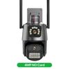 Nuova telecamera IP 4K 9MP HD EU Telecamera IP esterna Zoom 8X Tre lenti Doppio schermo Wifi Telecamera PTZ 4MP Luce della polizia Allarme Video sorveglianza Onvif ICSEE