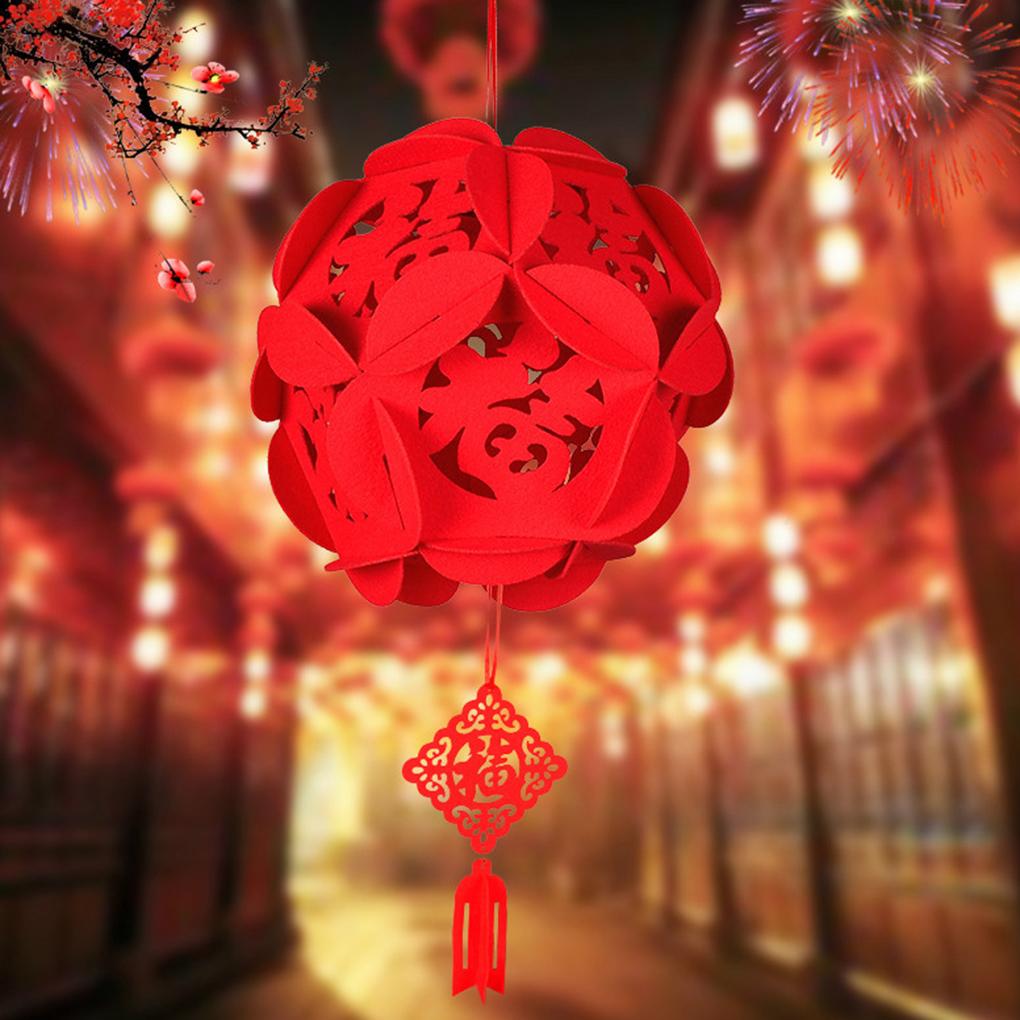 Lantern Chinese New Year Decorations Home Clear Pattern Contours Easy To Assemble Safe And Reliable